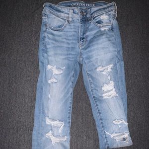 Light wash denim jeans